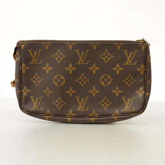 LOUIS VUITTON Authentic Brown Monogram Pochette Pouch - Picture 11 of 11